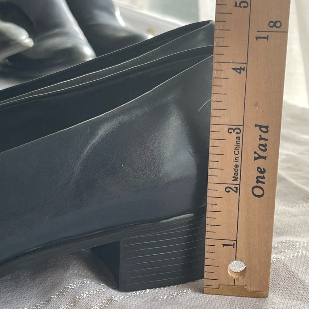 Munro Navy Blue Block Heeled Pumps 11 - Picture 3 of 13